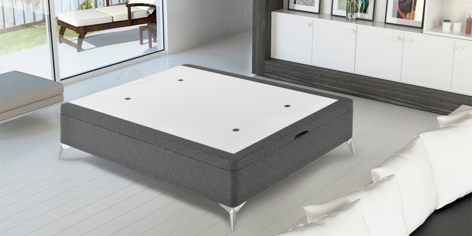 Canapé abatible, gran capacidad y alta durabilidad, negro, 135x200 Storage  bed